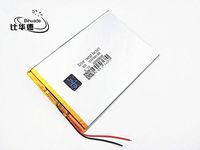 BIHUADE 3.7V 6000MAH 35100150 Lithium Polymer Li-Po Rechargeable Battery for DIY Mp3 MP4 MP5 GPS