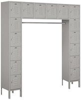 Salsbury Industries 66016GY-U Six Tier Box Style Bridge 16 Box 18-Inch Deep Unassembled Standard Metal Locker, Gray