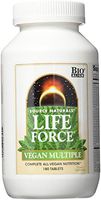 SOURCE NATURALS Life Force Vegan Multiple Tablet, 180 Count