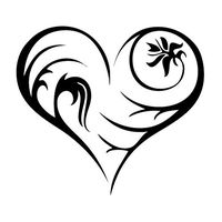 Leon Online Box Heart Growth - Tribal Decal [Choice] Vinyl Sticker for Car, Bike, iPad, Laptop, MacBook, Helmet