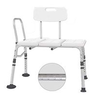 Disabled Bath Chair, Aluminum Bathroom Shower Chair, Old People/Pregnant Bath Stool, Non-Slip 10 Files Height Adjustable, for Elderly, Handicapped