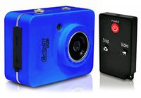 Gear Pro Sports Action Camera - HD 1080P Mini Camcorder w/ 12 MP Cam, 2.4" Touch Screen USB SD Card HDMI, Battery - Waterproof Case, USB Cable, Wireless Remote Control, Mount - Pyle GDV285BL (Blue)