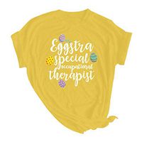 Eoeth Easter Eggstia Letter Print Blouse,Plus Size Women Summer Round Neck Short Sleeved T-Shirt Top Pullover Shirts Tee Yellow