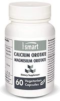 Supersmart - Calcium Orotate Combined with 50 mg Magnesium Orotate for Greater Impact - Strengthens Bones and Help with Cramps, Spasms, Stress and Sleep | Non-GMO - 60 Vegetarian Capsules.