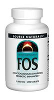 Source Naturals FOS 1000 mg Fructooligosaccharides Probiotic Enhancer - 200 Tablets