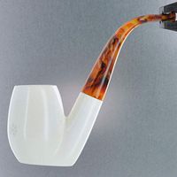 Meerschaum Smooth Finish Billiard Sitter Tobacco Pipe by Paykoc M03536