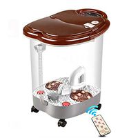 GJJ Yongjin Foot Tub Automatic Footbath Electric Massage Heating Foot Barrel Pedicure Machine Home Constant Temperature Foam Basin,Brown,A