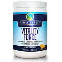 Athlete's Best Vitality Force 16oz Natural Nitric Oxide Booster with Vitamins & Minerals (L-arginine, B-Complex, B12, Coq10, Much More) (Peach)