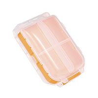 Decdeal Portable Three-Folding Pill Organizer Box with Splitter for Children Parents Vitamin&Travel Medication.