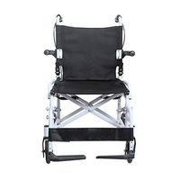 MLX Mini Foldable Wheelchair, Disabled Travel Wheelchair, Alloy Bracket Breathable Cushion, Suitable for Disabled Elderly