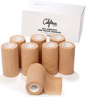 4-inch Wide Self Adherent Cohesive Wrap Bandages (8 Pack) Bundle, 5 yds Self Adhesive Non Woven Bandage Rolls, Brown Athletic Tape for Wrist, Ankle, Hand, Leg, Premium-Grade Medical Stretch Wrap