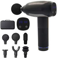 DEEP Tissue Super Quiet Relaxation Massage Gun with Carry CASE 6 Massage Heads and LCD Display - Massage Gun Perfect for Handheld Muscle Massager, Excercise Recovery, Muscle Pain Relief