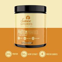 Chocolate Plant Based Protein Powder, Hemp Extract, Natural Ingredients, Non GMO, Nutrient Rich,15 Serving tub - by Sunrise Supplements