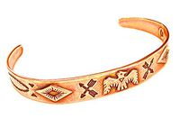 Pure Copper Cuff Bracelet with Southwestern Designs