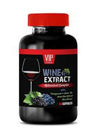 Brain Health Supplement - Wine Extract ANTIOXIDANT Complex - resveratrol Extra Strength - 1 Bottle 60 Capsules