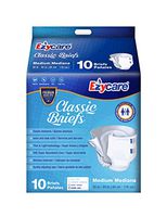 Ezycare Protective Incontinence Adult Diaper Classic Brief Maximum Absorbency with Adjustable Tabs for Men and Women 10 Count (Medium)