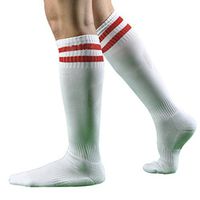 ChezAbbey Men's Compression Soccer Cushioned Football Socks Knee High Solid Pack 3