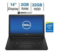 Dell Inspiron 14-inch HD (1366 x 768) LED-Backlit Display Laptop PC | Intel Celeron 1.6GHz | 2GB RAM | 32GB eMMC | HDMI | WiFi | Bluetooth | WebCam | MaxxAudio Pro | Windows 10 | Black