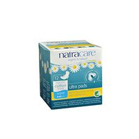2 Pack of Natracare Natural Ultra Pads Organic Cotton Cover - Super - 12 Pack -