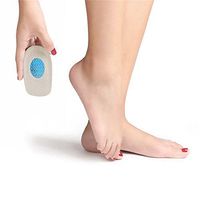 1 Pairs Gel Heel Cups- Best Shoe Inserts for Heel Spurs - Massaging Cushions Provide Foot Relief - Arch Support & Relieving Sore Plantar Fascia Pain - Shock Absorbing for Running