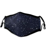 Night Star Filled Dark Sky Protective Facial ProductSafety Health for Pollen with Adjustable Earloop Black