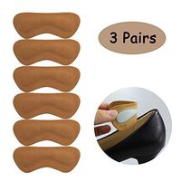 Leather High Heel Insert Pads Grips Liner f for Shoes That are Too Big for Women Men, Anti Slip Blister, 3 Pairs (Yellow)