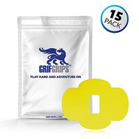 GrifGrips Wrap Grip Sports Adhesive Patch for Dexcom G6 - Pack of 15 (Yellow)