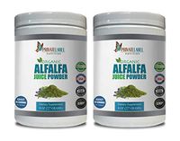 Immune System Supplement - Alfalfa Juice Organic Powder - Alfalfa Grass Powder - 2 Cans 16 OZ (100 Servings)