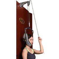 HFJKD Adjustable Cervical Traction Device for Neck Pain Relief and Physical Therapy Neck Correction Stretcher Suitable for Everyone,Door Suspension