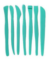 Darice 7-Piece Set - Sturdy Plastic Types Packaged in Reusable Pouch -Tools for Large and Fine Details for Unlimited Clay Creations, 6", Turquoise, 2 Count