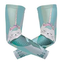 WXLIFE Cute Cat Unicorn Mermaid Sun Uv Protection Sport Arm Sleeves for Men Women Kids Running Basketball Cycling Arm Warmer Sleeves 1 Pair