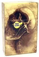 Eclipse Tan Boney Skull Face Design Crushproof Plastic Cigarette Case, King Size, 3116SK
