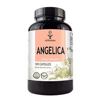 Angelica 100 Capsules 500 mg | Filled with Organic Angelica Root | Dong Quai | Promotes Digestion | Improves Mood | Relieves Menstrual Cramps | Non-GMO