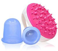 Amazing Cellulite Remover - Anti Cellulite Cup with Cellulite Massager - Vacuum Suction Cup for Cellulite Treatment - Silicone Suction Cup Set for Cupping Therapy (2 Cups + 1 Brush)