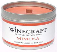 WOODEN WICK Aromatherapy Candle - Wine Scented Soy Wax (Mimosa)