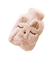 Rabbit Cute Hot Water Bottle with Comfortable Flannel Cover Portable, 20 * 14cm