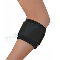 FY GRID Elbow Sleeve with Strap - Good for Tennis Elbow,Tendonitis - Neoporene - Black - XXL