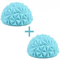 CYT Foot Massage Hemisphere Balance Training Ball Twisted Fascia Massage Ball Inflatable Thorn Ball Diamond Pattern