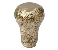 SouvNear Walking Stick Handle – Handmade Walking Stick Canes Metal Handles Knob Shape in Golden Finish - Decorative Classic Vintage Style Wooden Cane Accessories