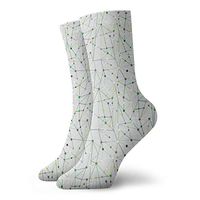 YIEOFH Interesting Abstract Network Dots Lines Novelty Boys Girls Fashion Cute Funny Casual Art Crew Socks