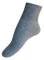 Diabetic Mens Ankle Socks (3 Pack) 10-13, Gray, Made in The USA