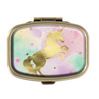 AmSun Unicorn Custom Square Medicine Pocket Wallet Travel Pill Vitamin Decoration Box Case Holder