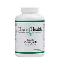 Heart Health Essential Omega III Fish Oil with Vitamin E, Helps Maintain Normal Cholesterol Levels, Healthy Blood Pressure, Supports Joint Health, Market America (120 Soft Gels)
