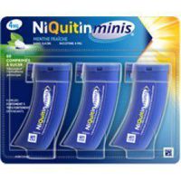 Niquitin Minis 4 Mg Fresh Mint Lozenges 3 Tubes with 20 Lozenges - 60 LOZ Total
