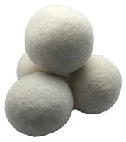 100% Premium Wool Dryer Balls, Natural Fabric Softener, 4 Pack