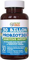 30 Billion CFU Probiotics by Feel Great 365 for Men & Women | 10 Strains, Delayed Release to Withstand Stomach Acid | Shelf Stable - No Refrigeration Probiotic Supplement | DE111 Clinically Studied *