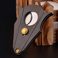 Dappre Cigar Cutter Sandalwood Double-Edged Bat-Shaped Cigar Scissors Portable Tools