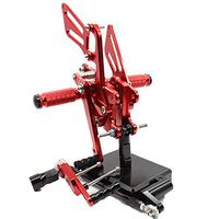 Frames & Fittings CNC Piede Del Motociclo Pioli Resto Pedali Pedane Posteriore for Honda CBR CBR1000RR 1000RR ABS 2008-2015 2009 - (Color: Red)