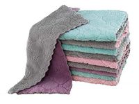 Marpressel 10 Pack Cleaning Cloth, Kitchen Cloth Dish Towels,Strong Absorption Coral Velvet Dishtowels,Remove Oil and Fast Drying Towels