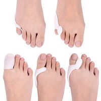 Bunion Corrector Pads Toe separators Silicone Gel (5 pairs) Professional Toe Spacers Pain Relief Hammer Toe Straightener Bunion Pads Hallux Valgus Orthopedic Bunion Relief Kit for Men and Women